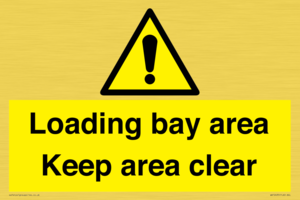 Loading bay area Keep area clear